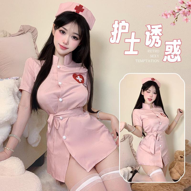 Erotic Lingerie Sexy Nurse Outfit Deep Hot Cosplay Pure Lust Passion Suit Bed Flirting Cos