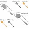 Stainless Steel Serving Shovel Round/Square Head Thicken Buffet Spatula Sturdy Rust Prevention Meal Spoon Restaurant