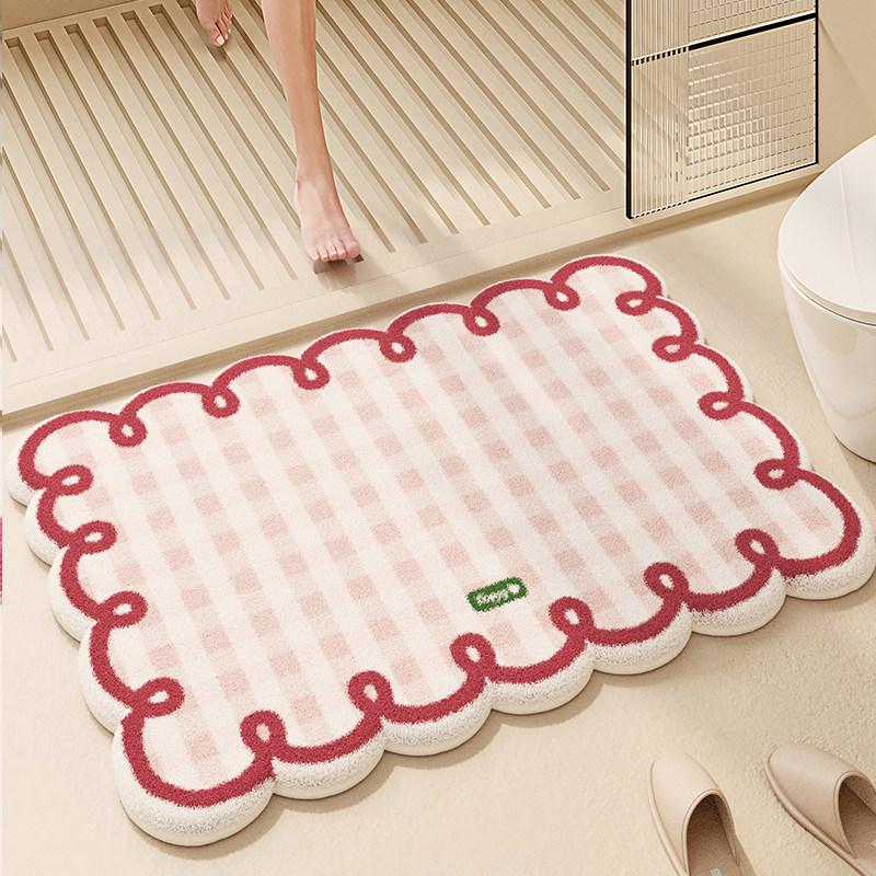 Imitation cashmere bathroom floor mat toilet toilet toilet door mat