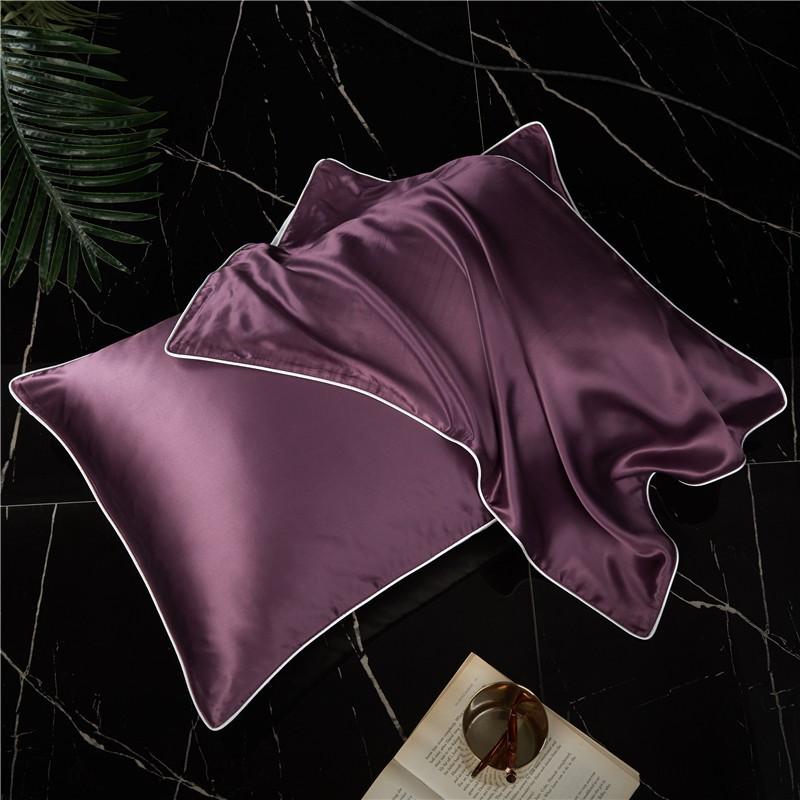 19 Momme Pure Silk Pillowcase Single Side Solid Color Mulberry Pillow Cover Bed