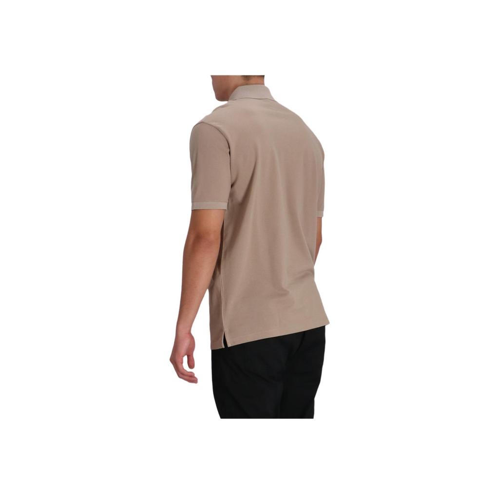 Emporio Armani Logo Pattern Short Sleeve Polo Shirt Men Tops Camel EM000854-AF12955-U6167