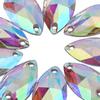 200pcs AB Faceted Drop Shape Rhinestone Electroplated Resin Sewing Rhinestone Multi Color Double Holes Rhinestone DIY Crafts