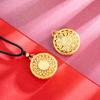 Eight Treasures, Fortune, Lotus, Hollow Out Ancient Method, Lotus, Compass, Accessories, Necklace, Pendant