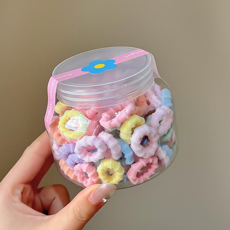 100 Pcs, Children'S Colored Hair Does Not Hurt, Towel Ring, Hair Band, Girls' Small Hair Tie, Rubber Band, Baby Headband, Hair Accessories.