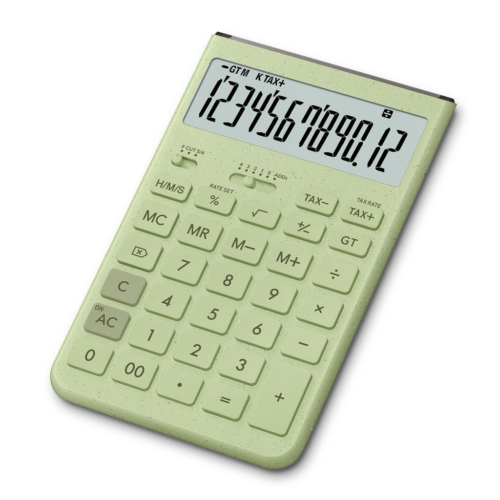 Casio Tasarım Hesap Makinesi Rahat Grimsi Yeşil Sadece 12 Rakam Yazın JT-200T-GN-N