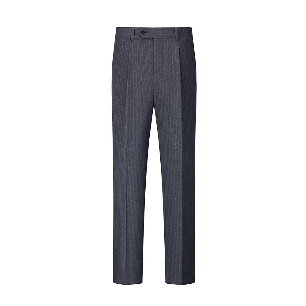 Costume Rayé Premium Double-Boutonnage pour Homme - Revers Pointu, Anti-froissage, Lavable en Machine, Idéal pour le Travail et les Occasions Formelles.