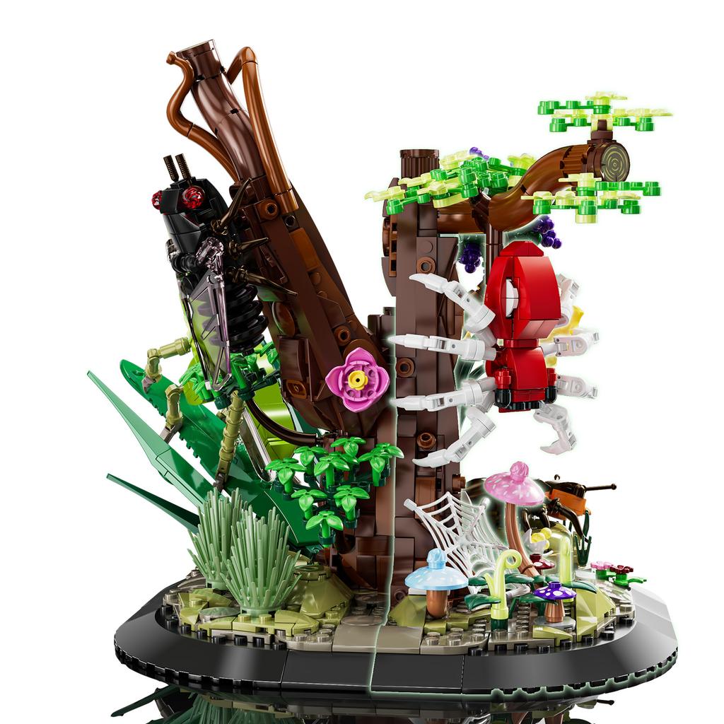 MOC Building Blocks Insect Nature Series - Ant/Cicada/Turtle/Devil Fish/Squid/Grasshopper/Spider Model DIY Toys for Kids Gift