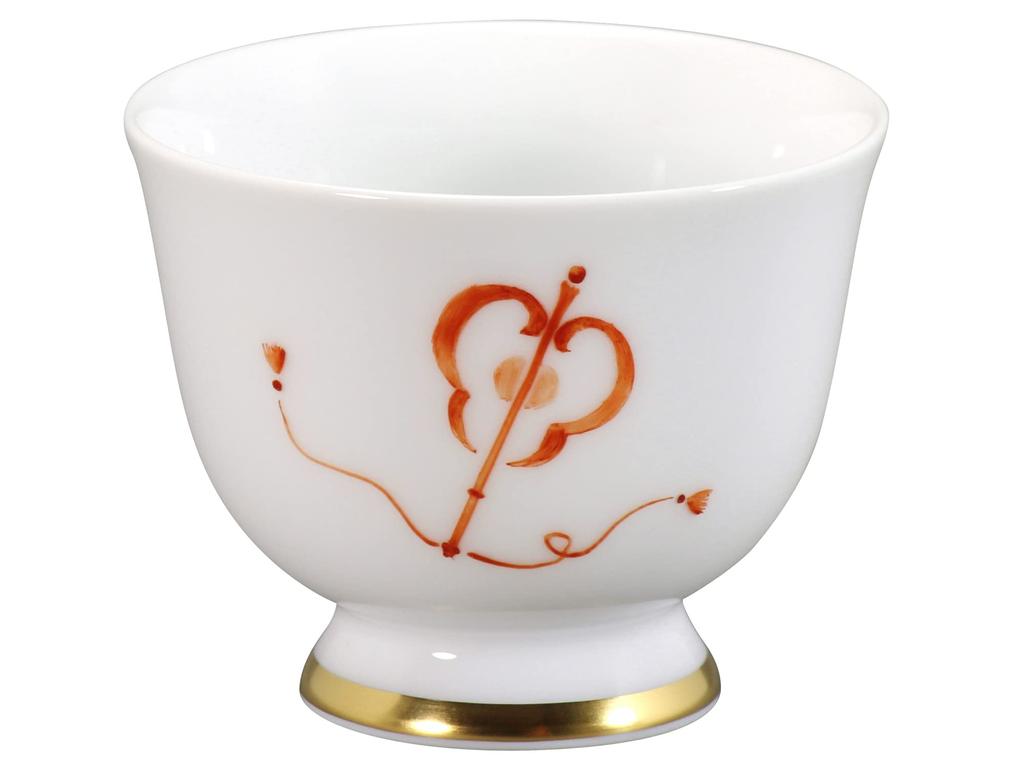 Okura Art Pottery Treasures Sake Cup [Hand-painted] "Gunbai" 62CCN/C302