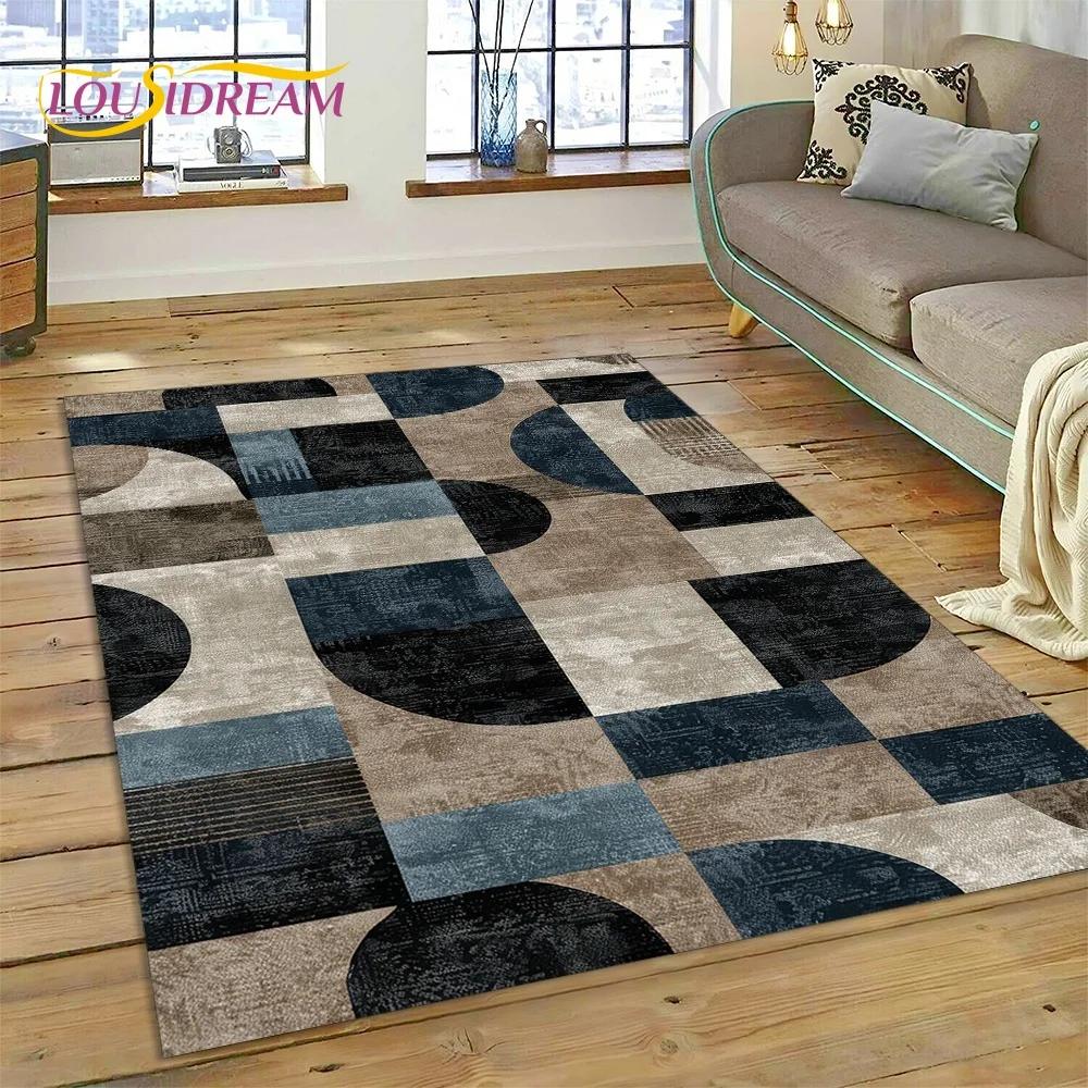 3D Bohémský Abstraktní Moderní Umění Geometrie 27 Styl Nový Koberec pro Obývací Pokoj Ložnici Domácí Dekorace Pohovky, Protiskluzová Podložka na Podlahu