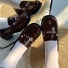 Lolita Lolita Uniform Shoes New Versatile Japanese Campus Style Cute Round Head Middle Heel Jk Single Shoes