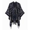 Autumn and winter scarf women's retro shawl scarf split cape travel outside with thermal cape