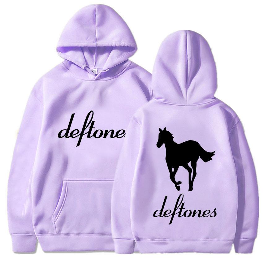 Deftones Graphic Printing Hoodie Long-sleeved Fleece Hooded Sweatshirts With Pocket Hip Hop Clothes Moletom Casual Pullovers