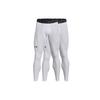 Under Armour HeatGear Compression Solid Fitted Workout Pants Men Bottoms White 1361586-100