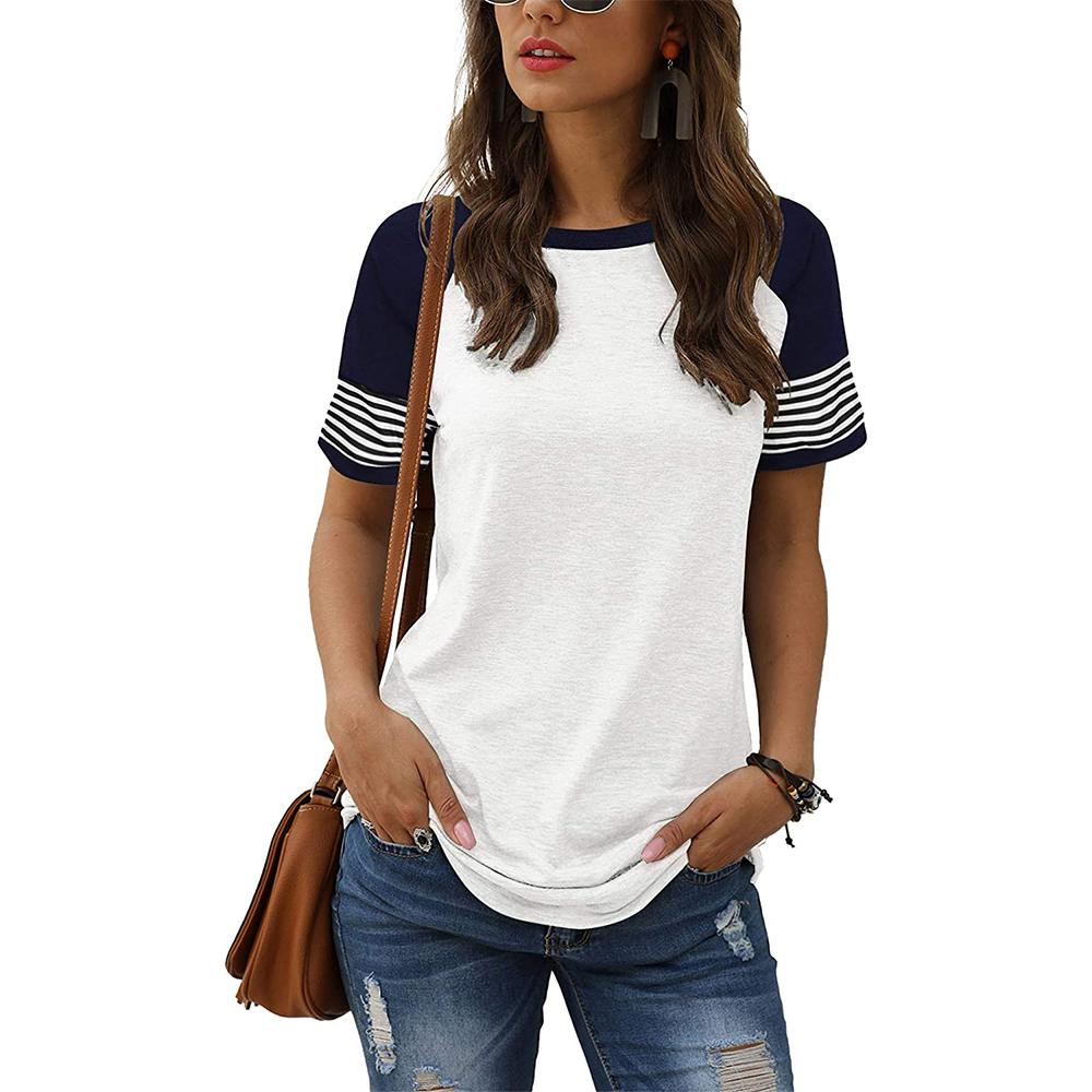 Solid T Shirt Women Simple Style Tees Casual T-shirt For Ladies O Neck Daily Pullover