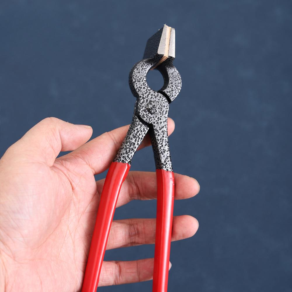 

Flat Pliers Handmade Tools Leather Edge Folding Pliers Flat Nose Protection Genuine Vegetable Tanned Top Grain Cowhide