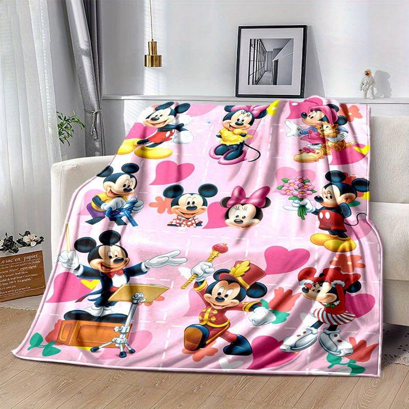 Coperta Mickey & Minnie Morbida, Calda Coperta in Flanella per Divano, Morbido Caldo Copriletto, Idea Regalo Unica.