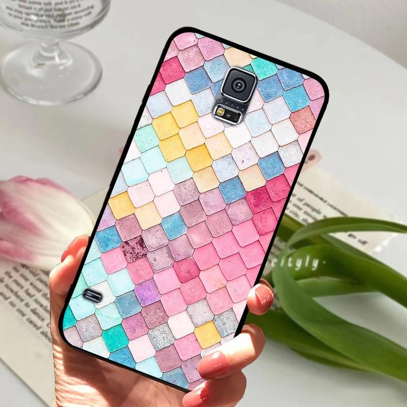 Für Samsung Galaxy S5 Hülle S 5 I9600 SM-G900F Niedliche Bemalte Silikon-Rückabdeckung Für Samsung S5 Hüllen G9006V Schutzhülle