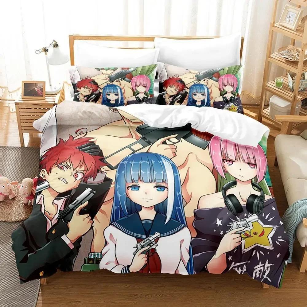Ny Yozakura Mission Sängklädesset Enkel Twin Full Queen King Size Sängset Vuxen Barn Sovrum Påslakanset Anime Lakan Set