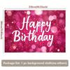 2D Pink Birthday Banner, Glitter Bokeh Party & Live Background