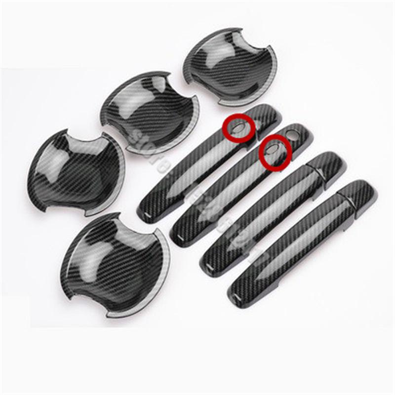 

Car styling for Suzuki SX4 2007-2015 Carbon fiber pattern Door Handle Bowl Door handle Protective covering Cover