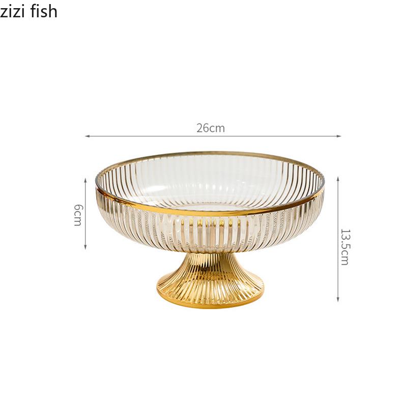Round Acrylic Fruit Plate Candy Tray Snack Tray Dried Fruit Bowl High Foot Cake Plate Dessert Plates Refreshment Tray Salad Bowl