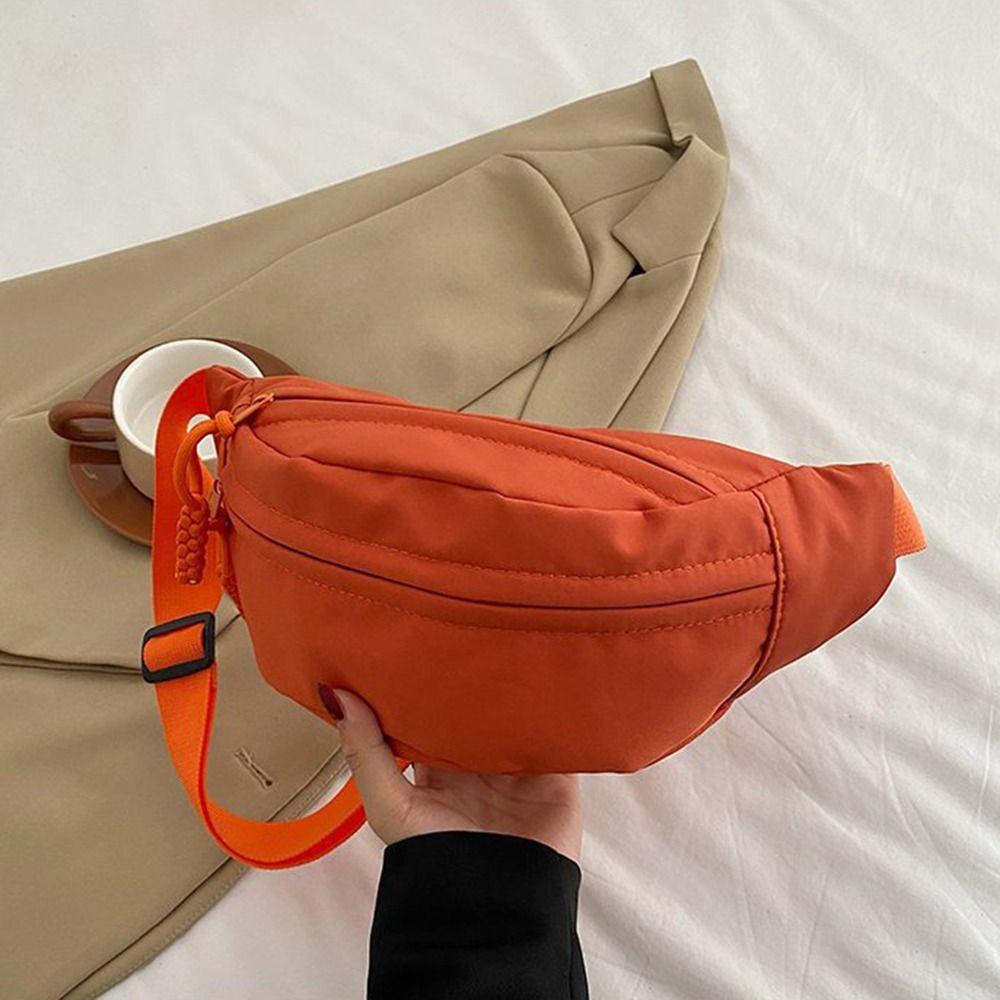 Ladies Canvas Crossbody Bags Solid Color Women Sling Waist Pack Women's Chest Bag Waterproof Hiking Bag Handbags