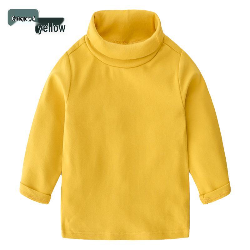 Camiseta Interior Básica de Algodón Puro de Manga Larga y Cuello Alto para Niñas Otoño/Invierno 2025