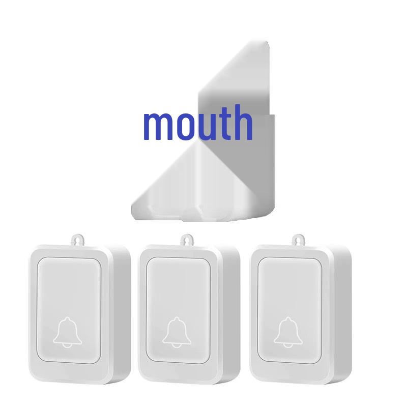 Wireless Battery-Powered Doorbell with Strong Flash, Service Call Button for Hearing Impaired and Elderly, Optional Mute Function.