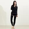 Beijigelleu Women'S Colorline Zip-Up Hoodie, Rash Guard, Shorts, And Leggings Set Bel-W214P