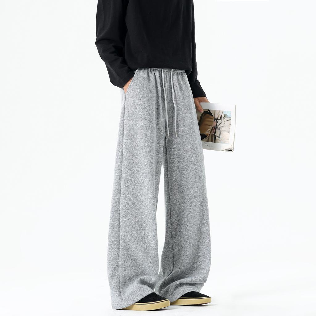 Scimitar Pants Spring New Trendy Sweatpants Men and Women Couple Pants Loose Straight Wide-leg Casual Pants