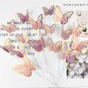 20 Pcs Colorful Gilt Edged Butterfly Cake Topper Happy Birthday Cake Decorations Wedding Bride Dessert Party Decor