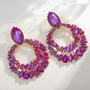 Elegant Round Geometric Alloy Earrings For Women Fashion Summer Trendy Jewelry