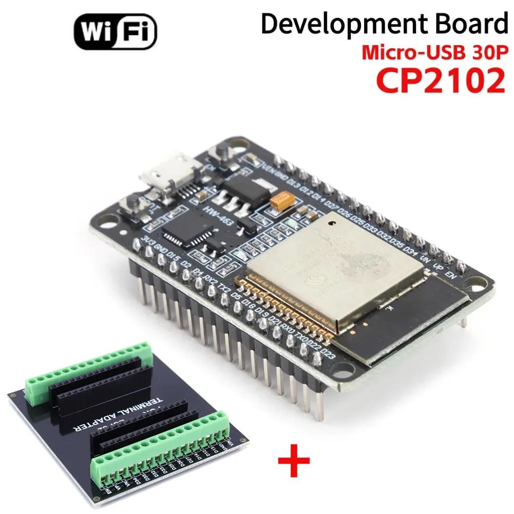 ESP32 30P Development Board WiFi+Bluetooth Module Ultra-Low Power Consumption Dual Core 30Pin ESP32-WROOM-32S 32D CP2102/CH340C