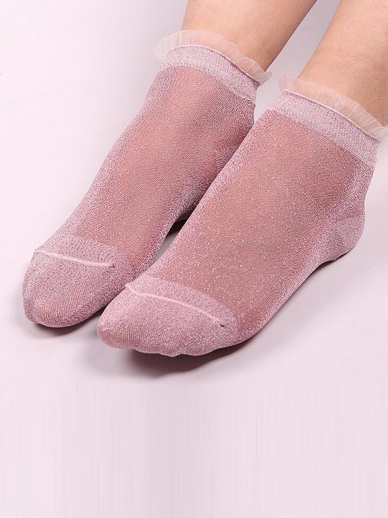 Sexy Fishnet Women Lace Ruffle Soft Comfy Sheer Silk Elastic Mesh Knit Frill Trim Transparent Ankle Funny Socks 1Pair=2Pcs 3205