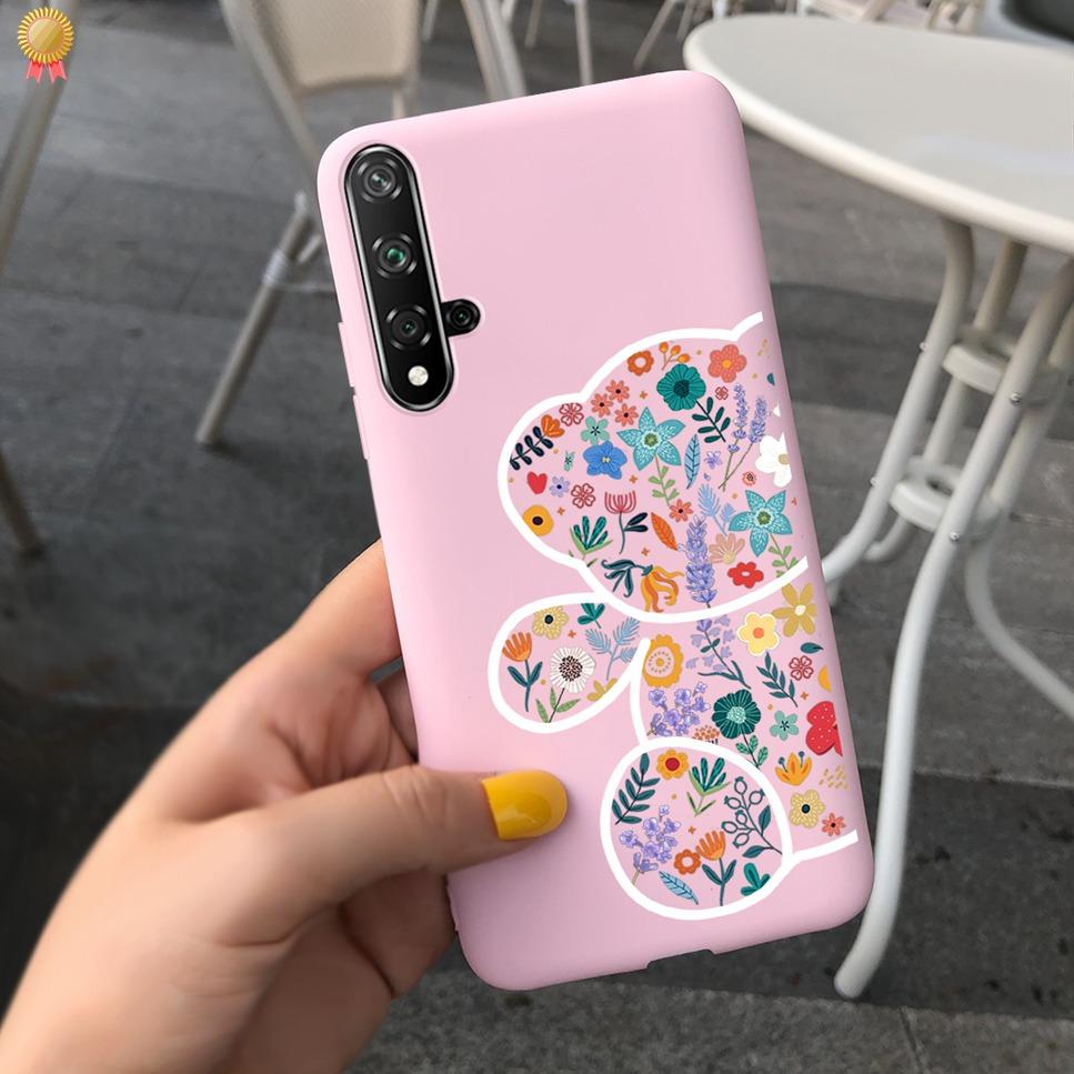 

For Honor 20 Pro Case Cute Funny Black Yellow Silicone Shockproof Bumper Coque For Honor20 Honor 20 Pro 20Pro Phone Cover Funda Honor 20