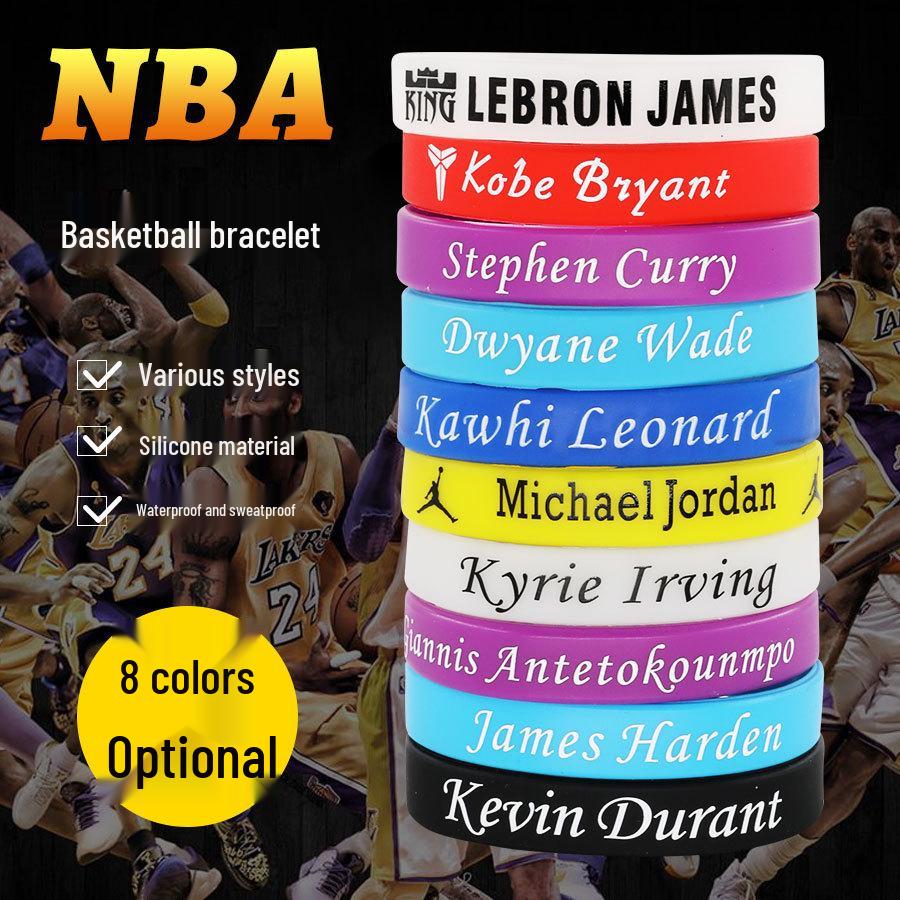 Luminous NBA Basketball Star Signed Silicone Wristband: Kobe, LeBron, Durant