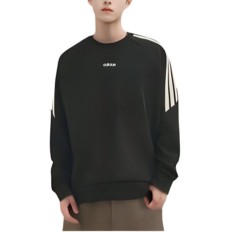 Adidas Sweatshirts Men's Black Crew Neck Moderate Regular KA2562