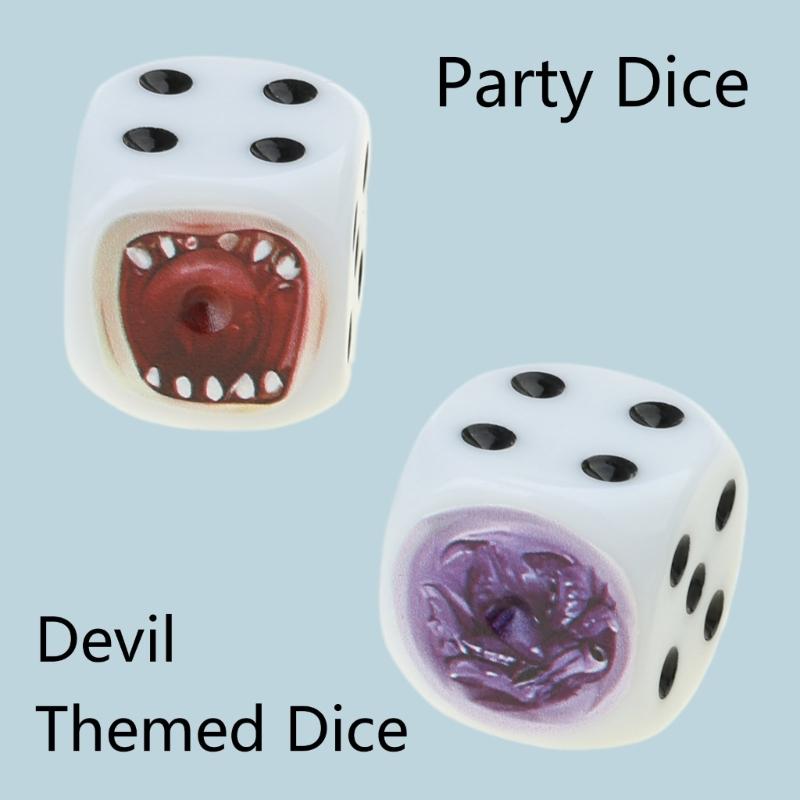 Ugly Figure Dices, Funny Resin Dices Set for Party Decorative Dices Role Playing Dices Funny Figure Face Dices Ornament