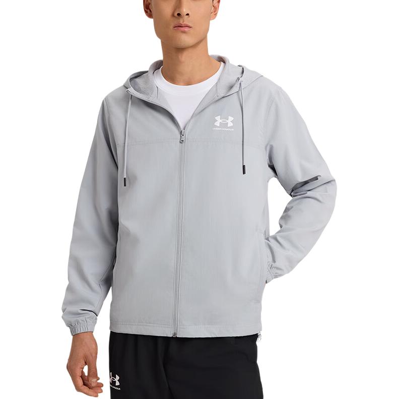Under Armour UA Rival Warm Comfortable Windproof Breathable Jacket Men Jacket Gray 1390149-011