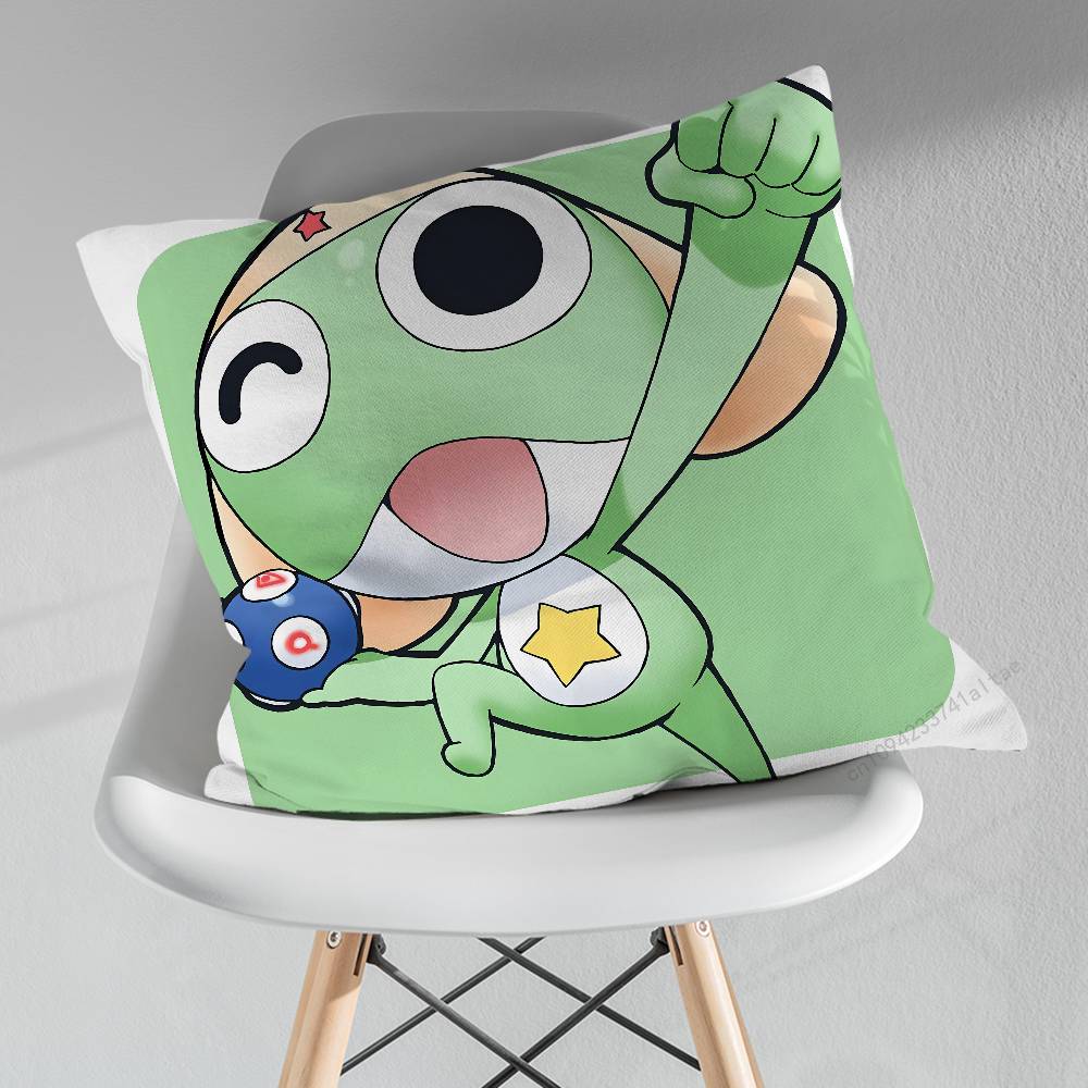GGunsou FFrog KKeroro Pillowcase for Sofa Room Office Decor Printing Merchandise AllMatch Cushion Cover