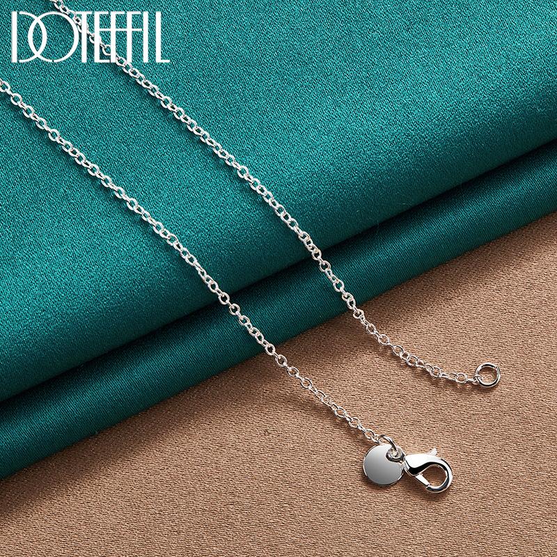 O-Chain Octagonal Necklace Gift 925 Sterling Silver Fashion Jewelry