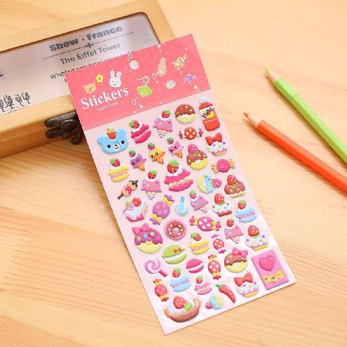 1Pc Cute Cartoon Ghost Family 3D Relief Stickers Fun Jelly Transparent Decoration for Phone Cases Children's DIY Crystal Sticker