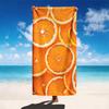 Cute Orange Print Beach Towel Unisex Absorbent for Pool Beach Gym Yoga Camping Summer Essential Po Prop Gift