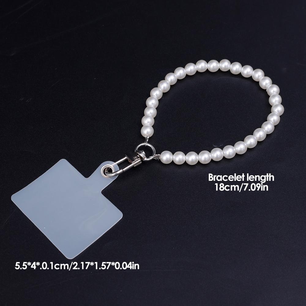 

Universal Mobile Phone Corssbody Lanyard Straps Pearl Bracelet Chain with Anti-lost Clip Card Long & Short Hanging Cord Band