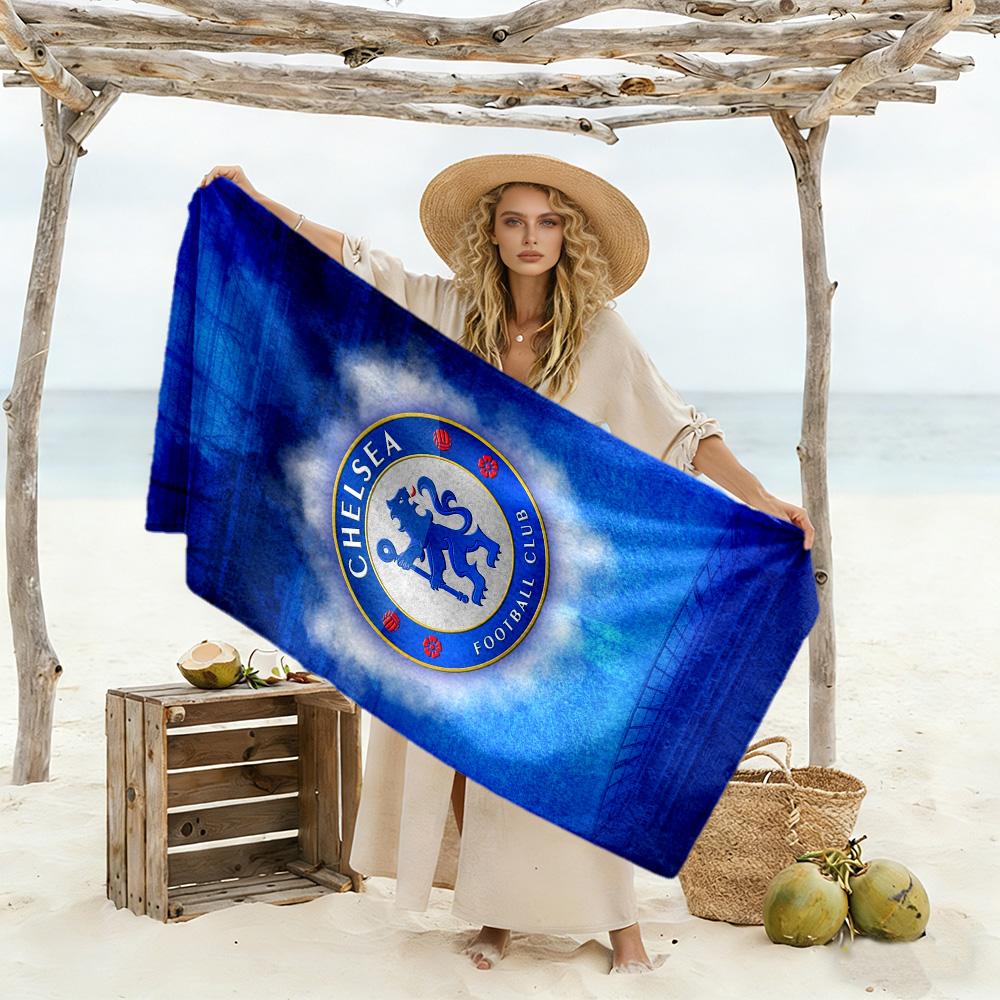 Chelsea Fc Football Player Beach Towel Super Soft Absorbent Comfortable Lightweight Suitable for Swimming, Gym, Camping, Yoga Vacation