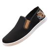 Herren Casual Canvas Schuhe 2024 Neue Slipper Atmungsaktive Slip-on Flats Männliche Vulkanisierte Schuhe Fahrschuhe Weiche Sohle Laufschuh