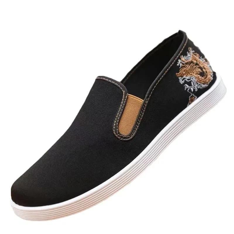 Herren Casual Canvas Schuhe 2024 Neue Slipper Atmungsaktive Slip-on Flats Männliche Vulkanisierte Schuhe Fahrschuhe Weiche Sohle Laufschuh