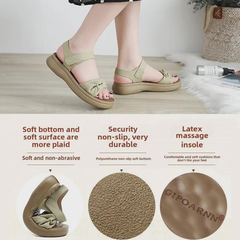 Mom's 2025 Summer Wedge Sandals: Soft Sole, Mid-Heel, All-Match Comfort for Middle-Aged Women