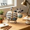 Rustic Farmhouse Shelf Decorations Creative Cow Sculpture with Bird, Resin Animal Figurine, Pastoral Statue, Gifts for Housewarming Artistic Tabletop