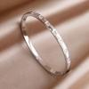Classico bracciale in acciaio inossidabile stile punk in metallo per donna, braccialetti geometrici, gioielli da polso antiruggine, regalo per feste